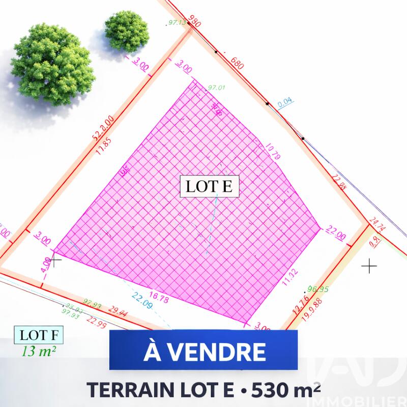 Terrain - 530 m²