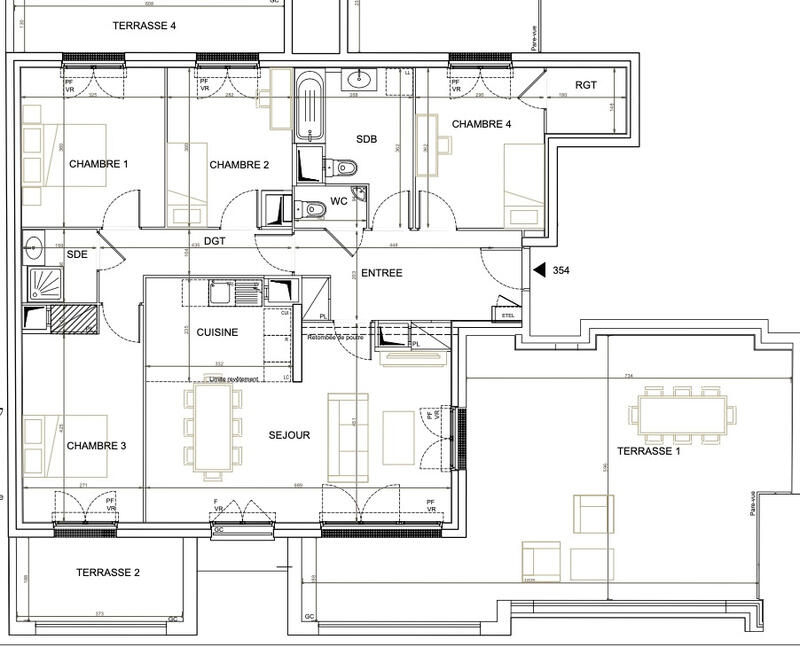 Appartement - 107 m² - 5 pièces
