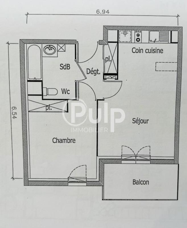 Appartement - 42 m² - 2 pièces