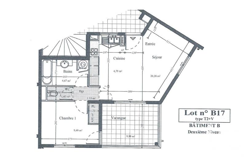 Appartement - 44 m² - 2 pièces