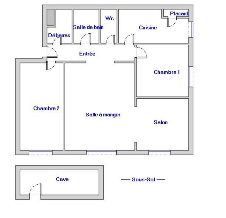 Appartement - 70 m² - 3 pièces
