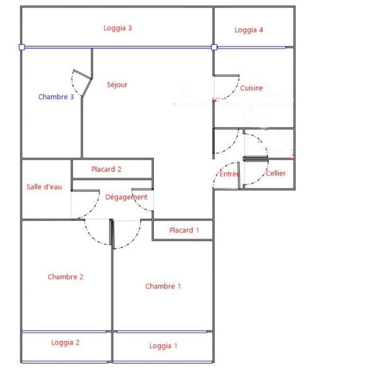 Appartement - 70 m² - 4 pièces