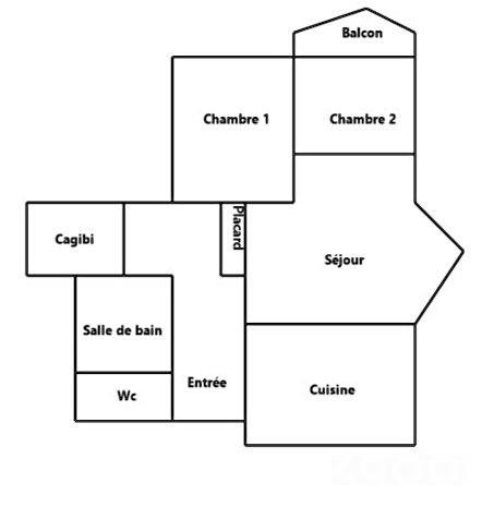 Appartement - 56 m² - 3 pièces