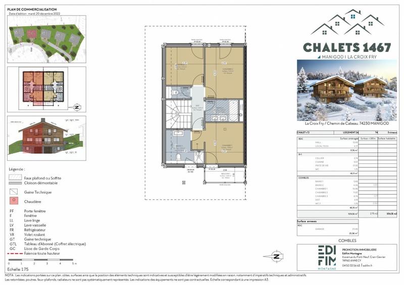 Châlet - 109 m² - 4 pièces