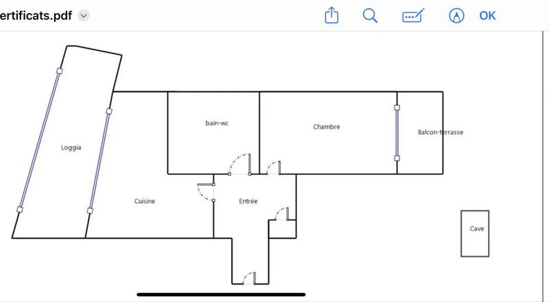 Appartement - 55 m² - 2 pièces