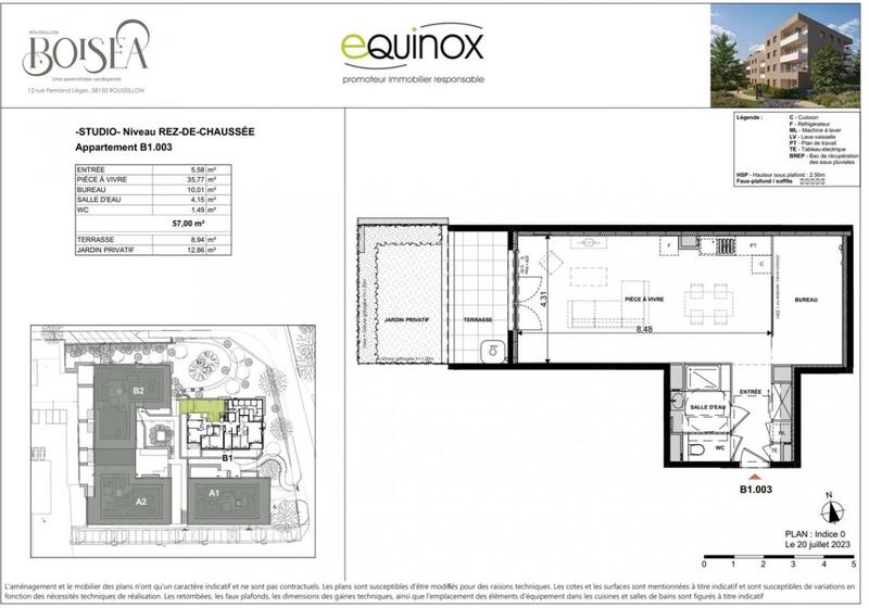 Studio - 57 m² - 1 pièce