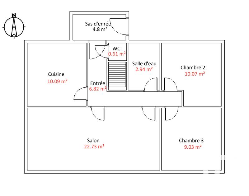 Maison - 96 m² - 8 pièces