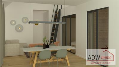 Maison de ville - 101 m² - 3 pièces