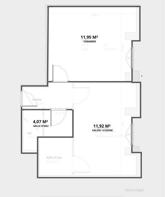 Appartement - 30 m² - 2 pièces