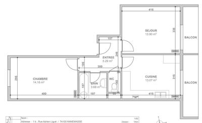 Appartement - 51 m² - 2 pièces
