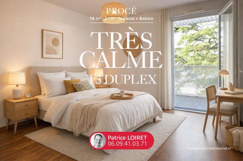 Duplex - 74 m² - 3 pièces