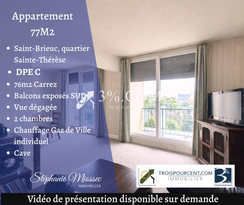 Appartement - 76 m² - 4 pièces