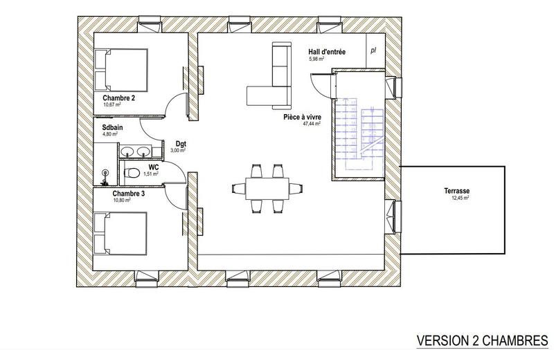 Appartement - 85 m² - 1 pièce
