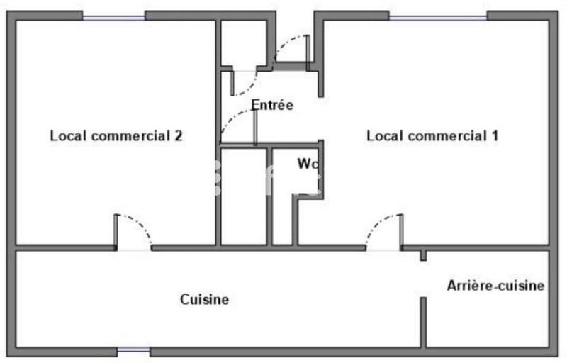 Bureau - 68 m² - 2 pièces