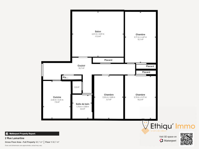 Appartement - 83 m² - 4 pièces