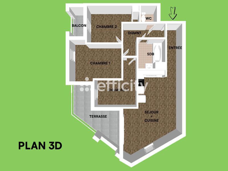 Appartement - 80 m² - 4 pièces