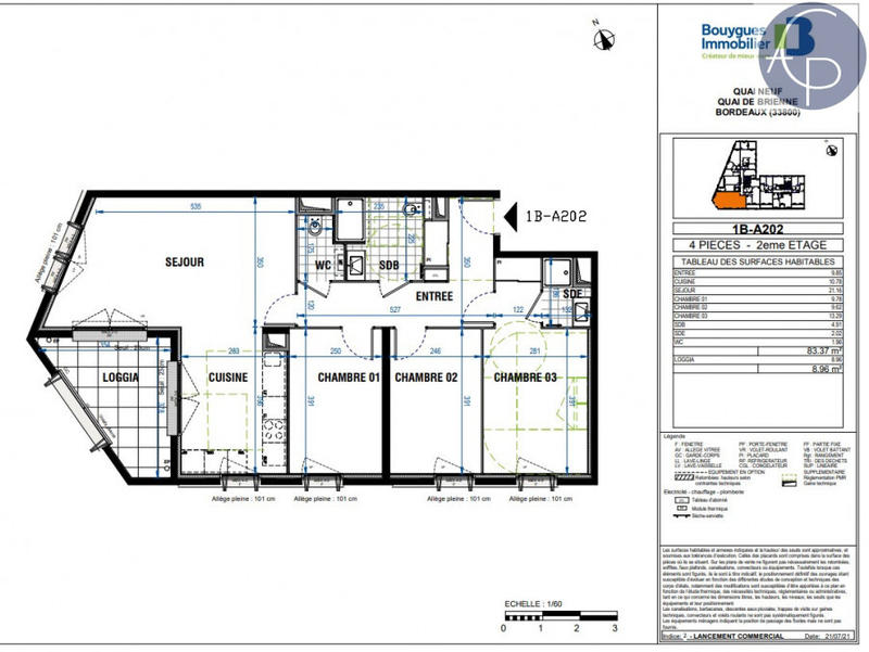 Appartement - 83 m² - 4 pièces