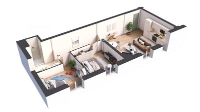 Appartement - 49 m² - 3 pièces