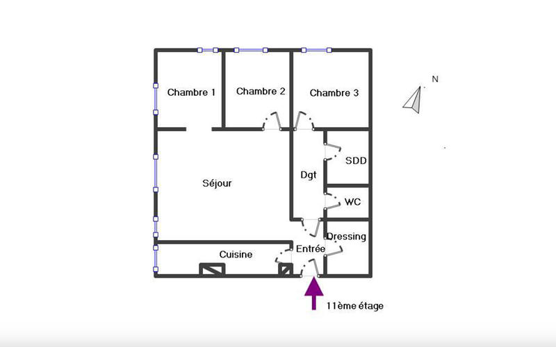 Appartement - 83 m² - 4 pièces