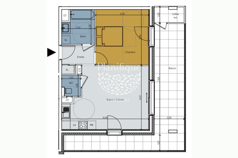 Appartement - 49 m² - 2 pièces