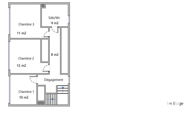 Maison - 90 m² - 5 pièces
