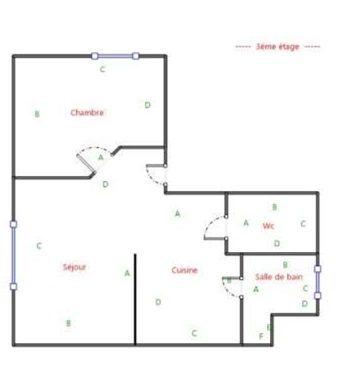 Appartement - 30 m² - 2 pièces