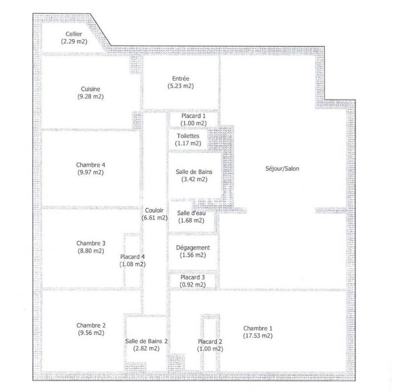 Appartement - 118 m² - 6 pièces
