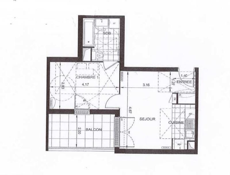 Appartement - 38 m² - 2 pièces