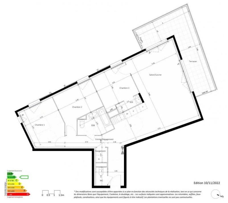 Appartement - 90 m² - 4 pièces