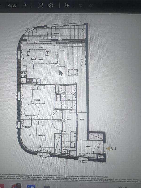 Appartement - 72 m² - 3 pièces
