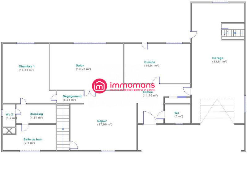 Maison - 164 m² - 8 pièces