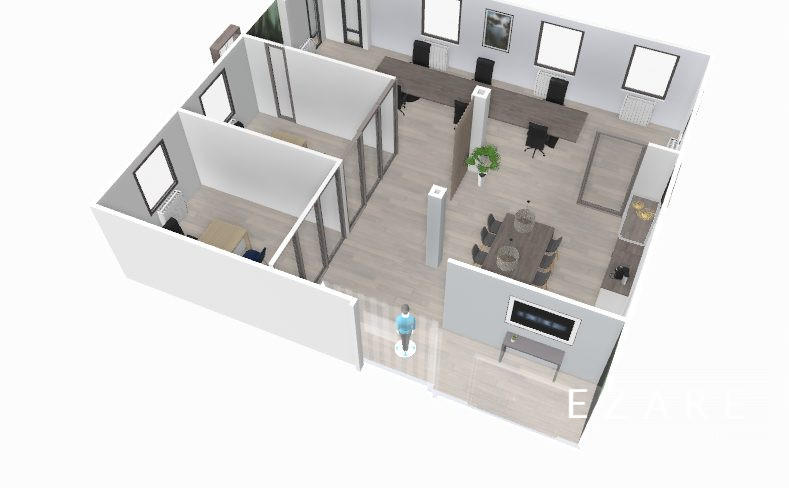 Bureau - 117 m² - 1 pièce