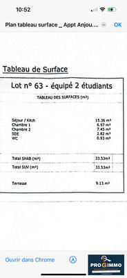 Appartement - 34 m² - 2 pièces