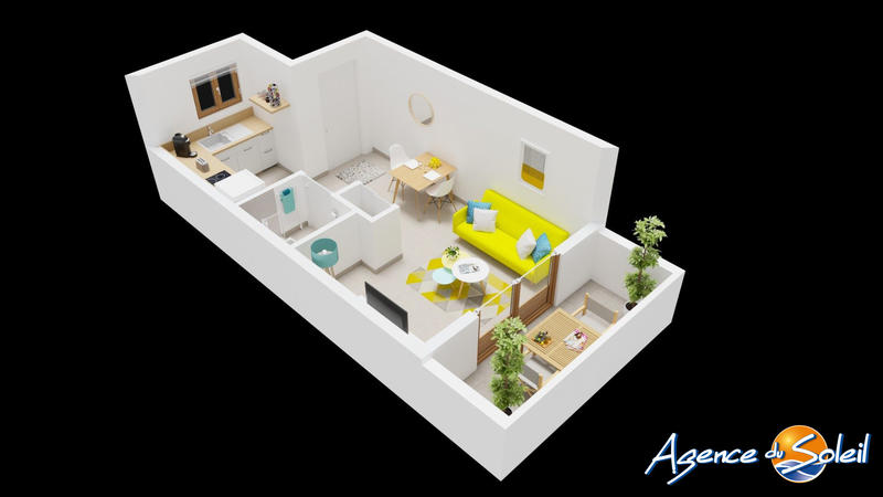 Appartement - 23 m² - 2 pièces