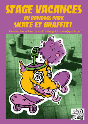Stages vacances skateboard et graffiti