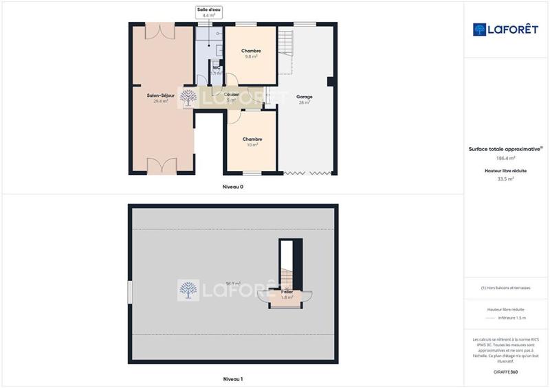 Maison - 66 m² - 3 pièces