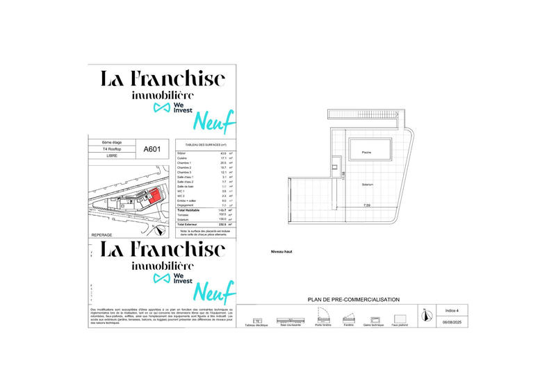 Appartement - 150 m² - 4 pièces
