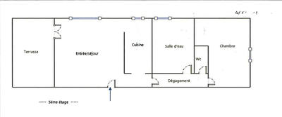Appartement - 55 m² - 2 pièces