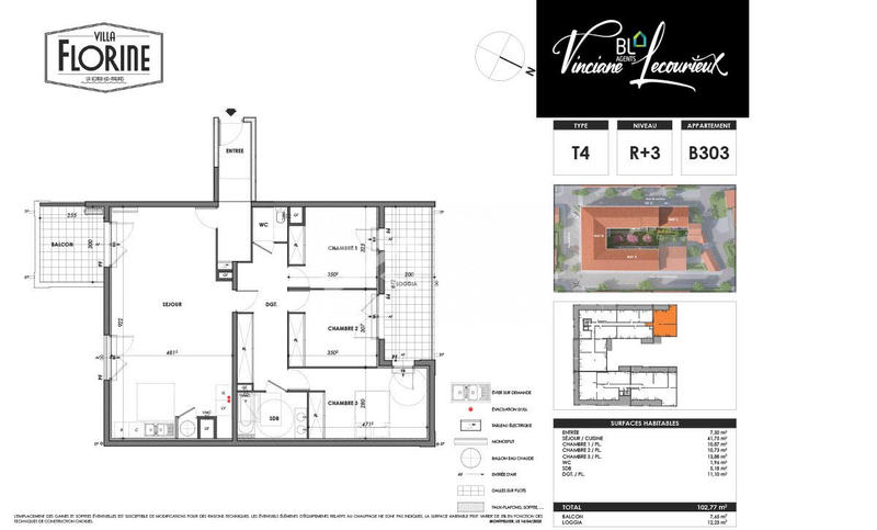 Appartement - 82 m² - 4 pièces