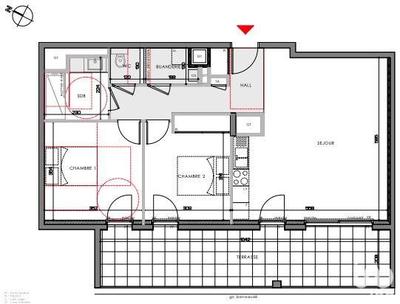 Appartement - 59 m² - 3 pièces
