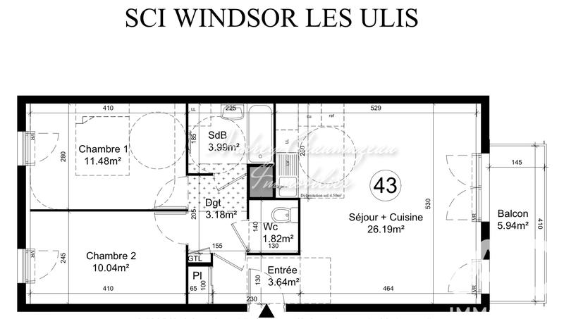 Appartement - 60 m² - 3 pièces