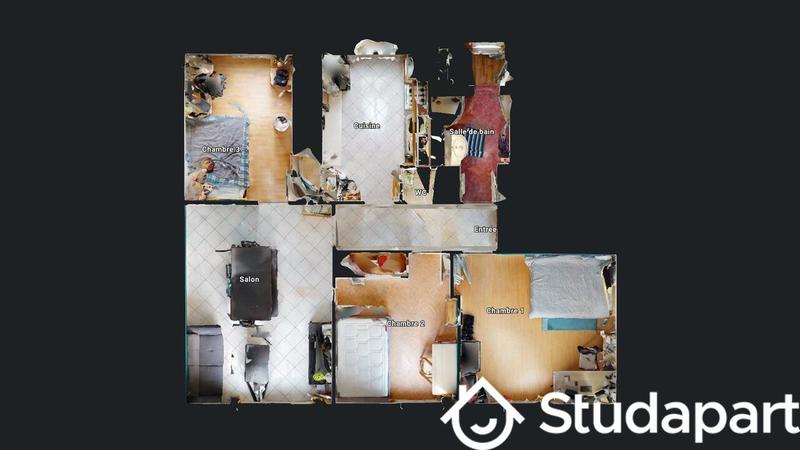 Chambre - 11 m² - 1 pièce