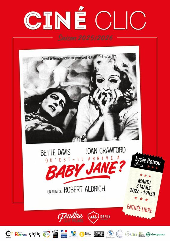 CinéClic : &quot;Qu’est-il arrivé à baby Jane ? &quot; de Robert Aldrich, en entrée libre