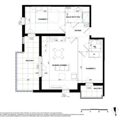 Appartement - 62 m² - 3 pièces