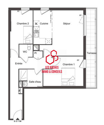 Appartement - 65 m² - 3 pièces