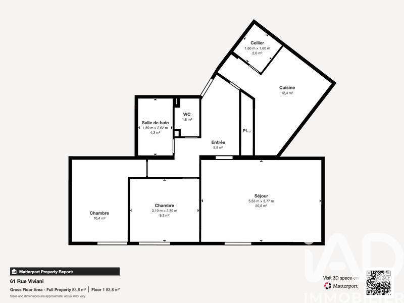 Appartement - 73 m² - 3 pièces