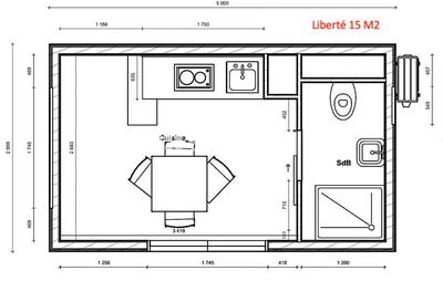 Maison - 15 m² - 1 pièce