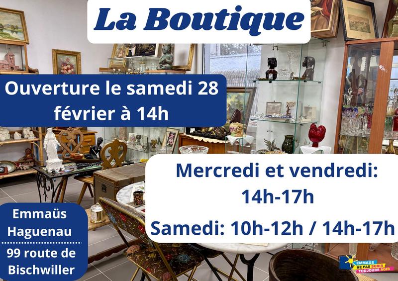 Ouverture de la boutique