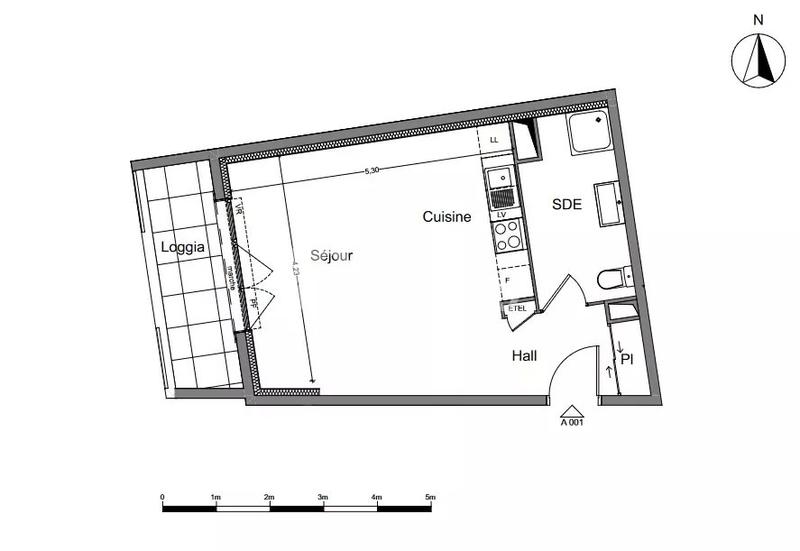 Appartement - 33 m² - 1 pièce