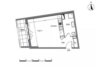 Appartement - 33 m² - 1 pièce